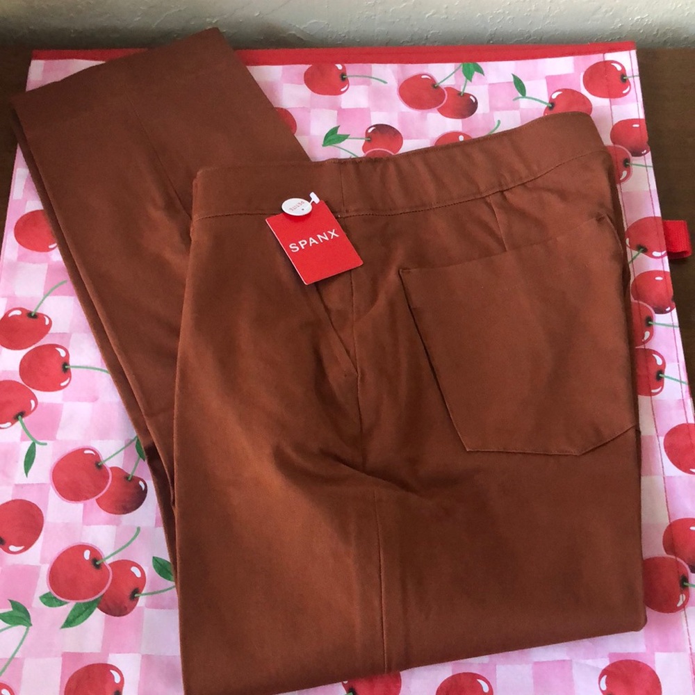 SPANX Women's On the Go Ankle Pants Bronze Glow Petite Medium